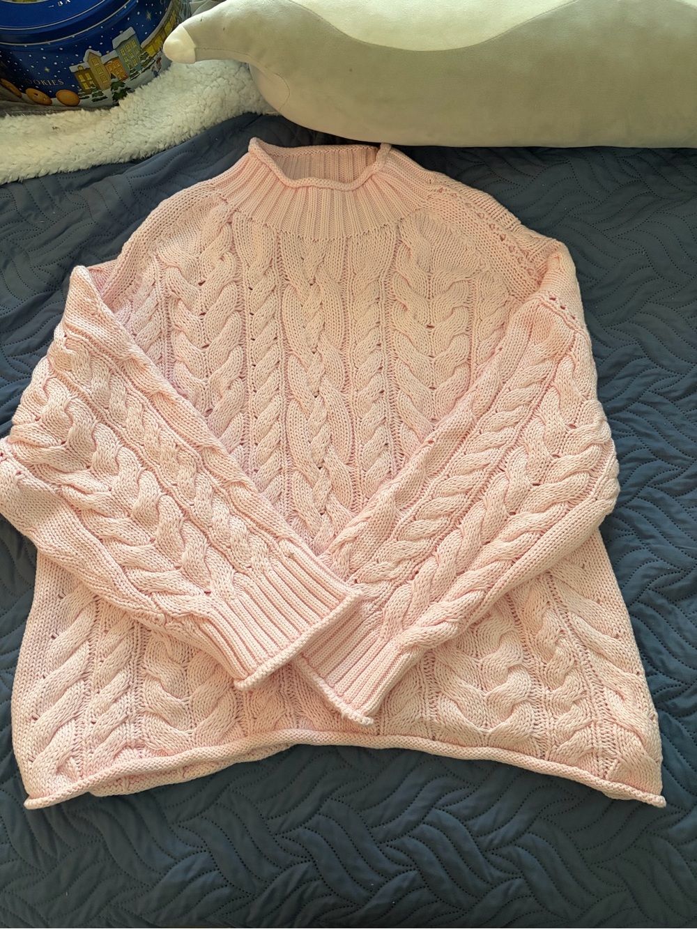 J Crew Roll Neck Cotton Sweater